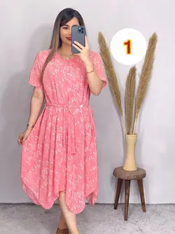 پیراهن حریر آستردار کد 4077