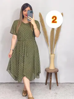 پیراهن حریر آستردار کد 4077