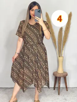 پیراهن حریر آستردار کد 4077