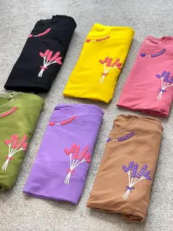 بلوز دورس قواره دار گندم کد 7073