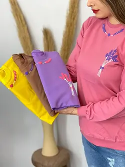 بلوز دورس قواره دار گندم کد 7073