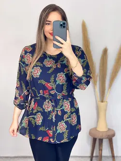 شومیز حریر آستردار کد 3203