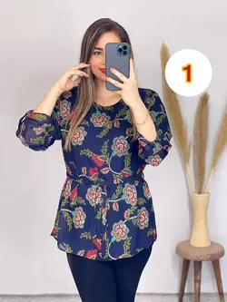 شومیز حریر آستردار کد 3203