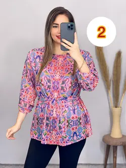 شومیز حریر آستردار کد 3203