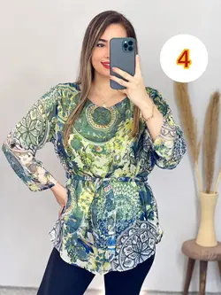 شومیز حریر آستردار کد 3203