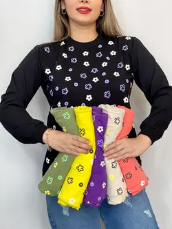 بلوز قواره دار گلریز کد 7075