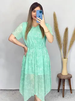 پیراهن حریر آستردار کد 4078