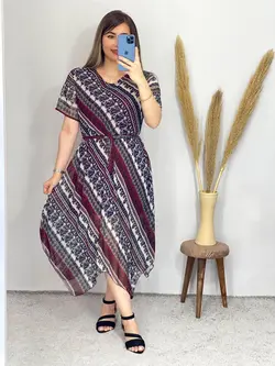 پیراهن حریر آستردار کد 4078