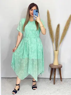 پیراهن حریر آستردار کد 4078