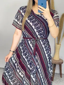 پیراهن حریر آستردار کد 4078