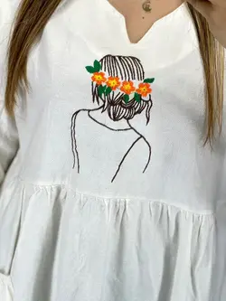 پپیراهن مانتویی طرح دختر کد 4080