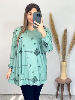 بلوز سه دکمه طرحدار کد 7078