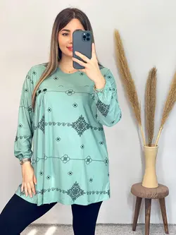 بلوز سه دکمه طرحدار کد 7078