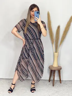 پیراهن حریر آستردار کد 4083