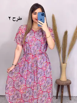 پیراهن حریر آستردار کد 4083