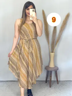 پیراهن حریر آستردار حلقه ای کد 4085