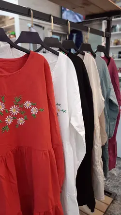 پیزاهن مانتویی طرح بابونه کد 4086