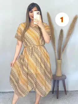 پیراهن حریر آستردار کد 4087