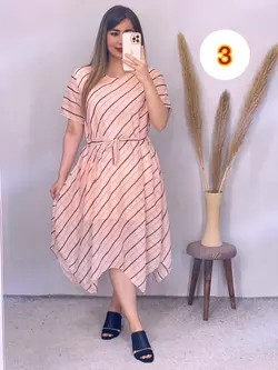 پیراهن حریر آستردار کد 4087