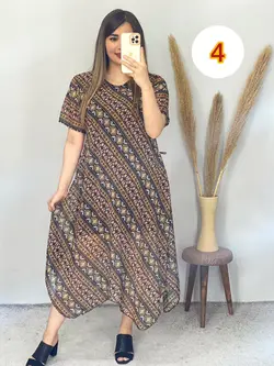 پیراهن حریر آستردار کد 4087