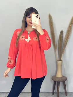 بلوز طرحدار منگوله دار کد 7082