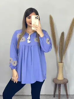 بلوز طرحدار منگوله دار کد 7082