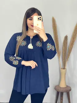 بلوز طرحدار منگوله دار کد 7082