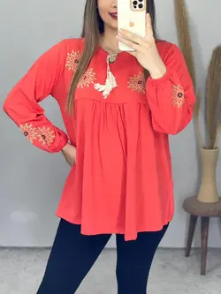 بلوز طرحدار منگوله دار کد 7082