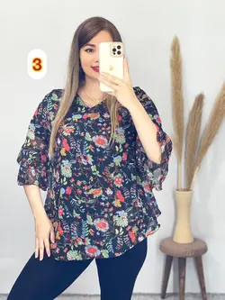 شومیز آستین کلوش کد 3258