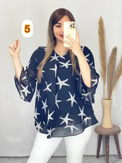 شومیز آستین کلوش کد 3258