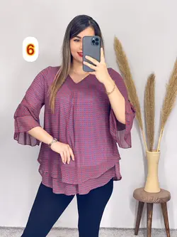 شومیز آستین کلوش کد 3258