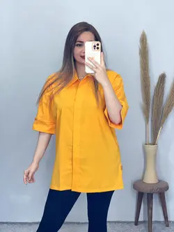 شومیز  مانتویی دکمه دار تینا کد 3262
