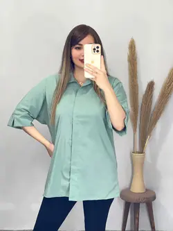 شومیز  مانتویی دکمه دار تینا کد 3262
