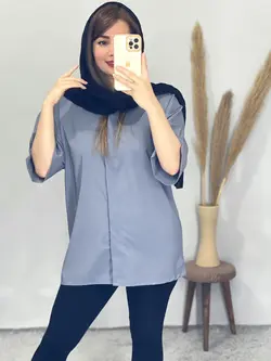 شومیز  مانتویی دکمه دار تینا کد 3262