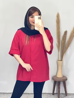 شومیز  مانتویی دکمه دار تینا کد 3262