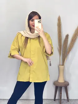 شومیز  مانتویی دکمه دار تینا کد 3262