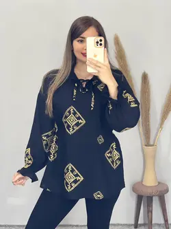 شومیز یقه بندی یاسمن کد 3263