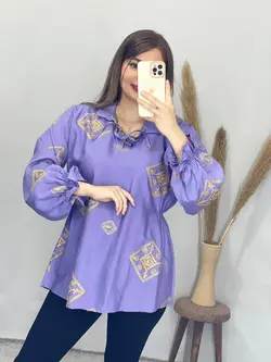 شومیز یقه بندی یاسمن کد 3263