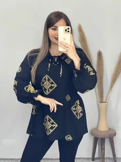 شومیز یقه بندی یاسمن کد 3263