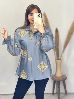 شومیز یقه بندی یاسمن کد 3263