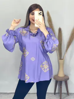 شومیز یقه بندی یاسمن کد 3263