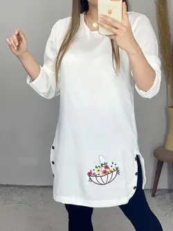 تونیک بغل دکمه رعنا کد 7090