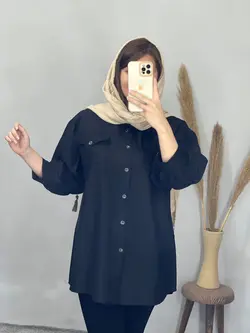 مانتو 2جیب آستین پیله دار کد 5080