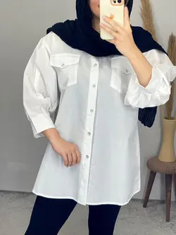 مانتو 2جیب آستین پیله دار کد 5080