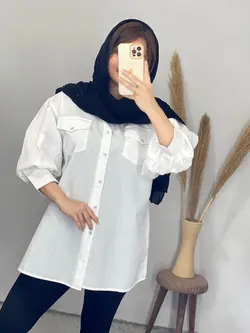 مانتو 2جیب آستین پیله دار کد 5080