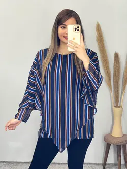 شومیز حریر شنلی کد 3271