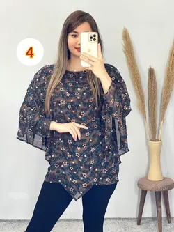 شومیز حریر شنلی کد 3271