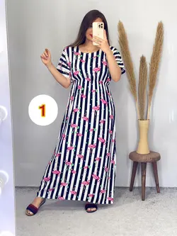 پیراهن نخی طرح میکس کد 4097