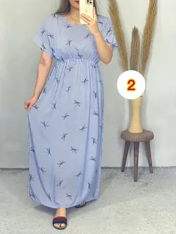 پیراهن نخی طرح میکس کد 4097