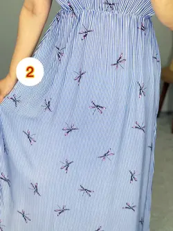 پیراهن نخی طرح میکس کد 4097